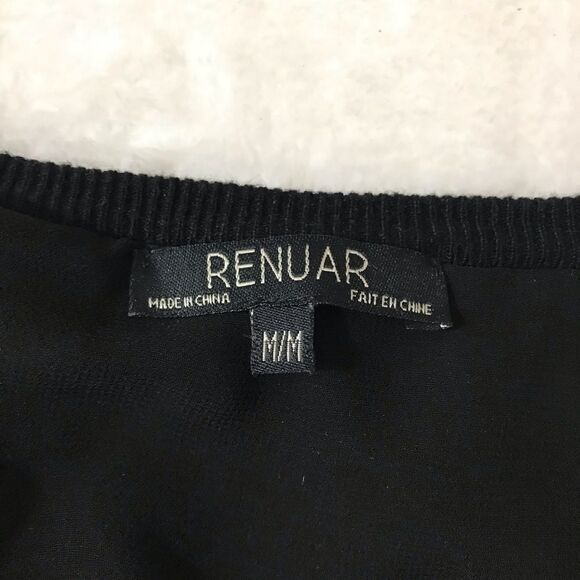 Renuar black layered blouse size M - Picture 5 of 9